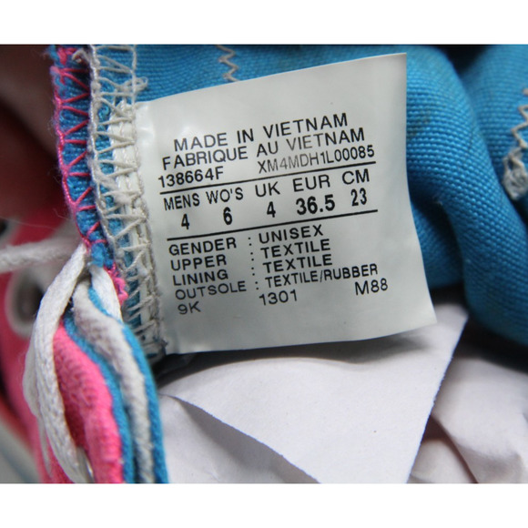 Converse Chuck Taylor All Star Shoes Womens 6 Hot Pink Double Tongue Low Canvas - Picture 10 of 10